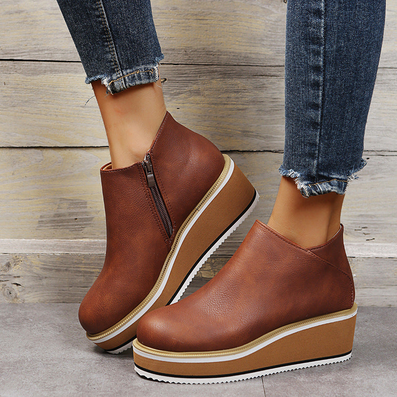 VIOLET | Trendy Women’s Wedges Ankle Boots
