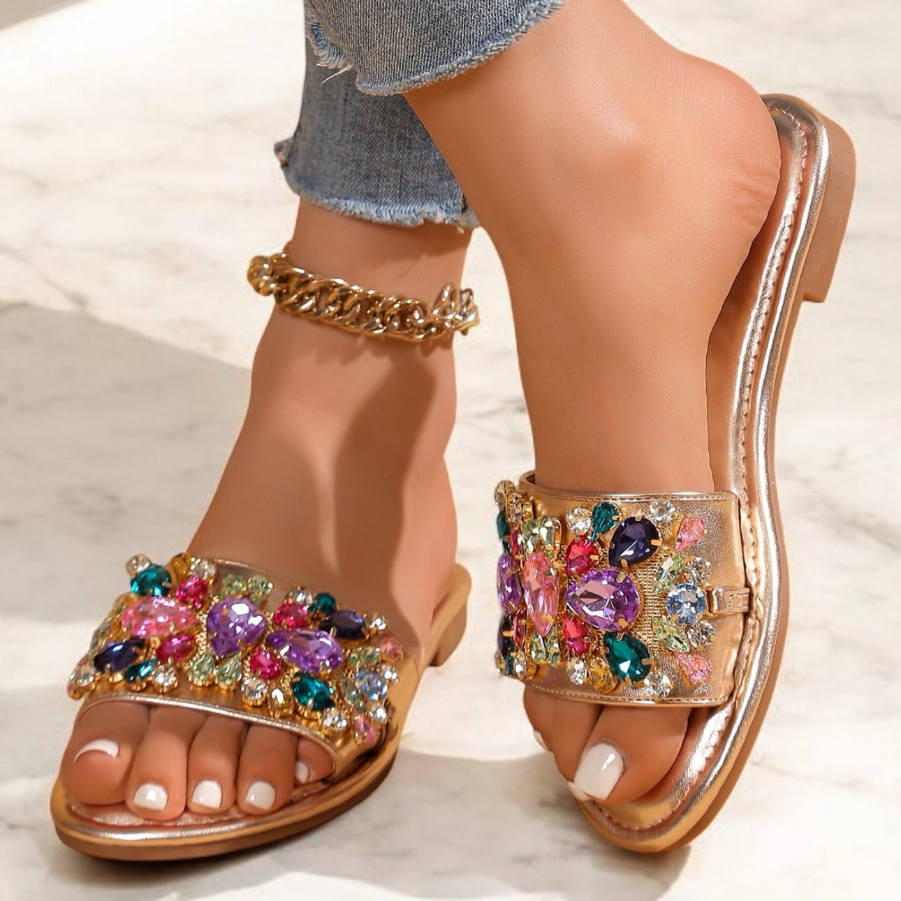 ELISE |  Comfy and Elegant Flat Sandals