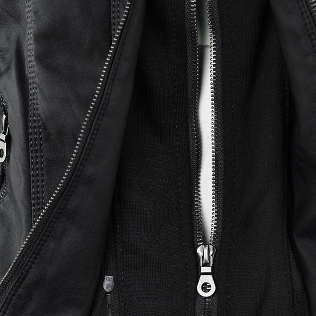 LÁNE | Waterproof Women's Leather Jacket with Hood